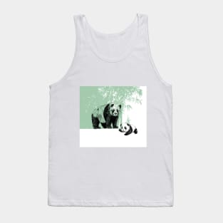 panda family print Tank Top